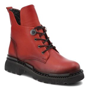 Czerwone Botki Artiker Modne Obuwie Damskie. Czerwone botki ARTIKER, bez wzorów, z jeansu, bez obcasa, bez zapięcia. Za 319,00 zł.