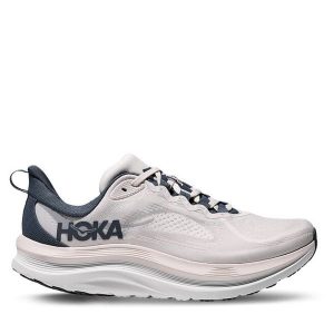 Buty do biegania Hoka. Białe buty sportowe Hoka, bez wzorów, bez zapięcia, do biegania. Za 494,99 zł.