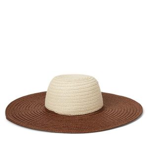 Kapelusz LAUREN RALPH LAUREN. Brązowe kapelusze Lauren Ralph Lauren, bez wzorów. Za 469,99 zł.