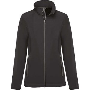 Kurtka damska Kariban Softshell 2 Couches. Czarne kurtki KARIBAN, bez wzorów, z softshellu, bez kaptura. Za 157,50 zł.