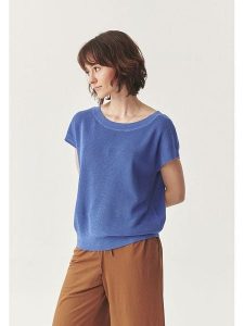 TATUUM Sweter "Zito" w kolorze niebieskim rozmiar: XL. Niebieskie swetry oversize Tatuum, xl, bez wzorów, ze splotem, bez ramiączek. Za 131,12 zł.