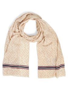Tommy Hilfiger Szalik Kobiety Bawełna beżowy|brązowy, ONE SIZE. Brązowe szaliki TOMMY HILFIGER, bez wzorów, z bawełny. Za 289,95 zł.
