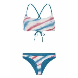 Damski 2-częściowy kostium kąpielowy Protest Prtkirkley. Niebieskie bikini Protest, bez wzorów. W wyprzedaży za 161,65 zł.