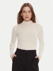 TWINSET Sweter 252TT3111 Écru Slim Fit. Swetry klasyczne Twinset, l, z wełny, bez kołnierzyka. Za 519,99 zł.