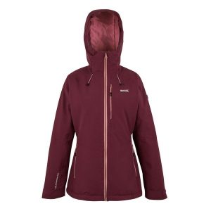Kurtka Damska Highton Stretch Padded Jacket. Czerwone kurtki Regatta, bez wzorów, z puchu, bez kaptura. Za 241,99 zł.