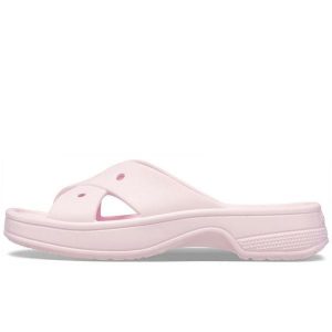 Sandały Damskie Crocs Classic Z Paskiem Krzyżowym Damskie. Czerwone sandały Crocs, bez wzorów, bez obcasa, bez zapięcia. W wyprzedaży za 245,00 zł.