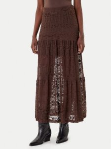 ONLY Spódnica maxi Luna 15353206 Brązowy Regular Fit. Brązowe spódnice ONLY, xs, bez wzorów, z syntetyku, maxi. Za 169,99 zł.