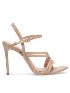 Eva Minge Sandały CATHERINE-S9050-118 Beżowy. Brązowe sandały Eva Minge, bez wzorów, ze skóry, bez obcasa, na szpilce, bez zapięcia. Za 279,99 zł.