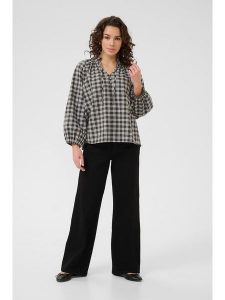 Kaffe Bluzka w kolorze szarym rozmiar: 34. Szare bluzki Kaffe, bez wzorów, z bawełny, bez kołnierzyka, bez ramiączek. Za 165,99 zł.