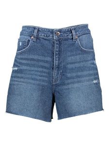 Pepe Jeans Szorty dżinsowe w kolorze niebieskim rozmiar: W31. Niebieskie szorty Pepe Jeans, z aplikacjami, z jeansu, klasyczne, z podwyższonym stanem. Za 140,53 zł.