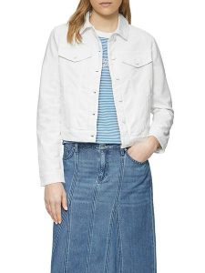 S.Oliver Kurtka dżinsowa w kolorze białym rozmiar: 40. Białe kurtki s.Oliver, s, bez wzorów, bez kaptura. Za 121,80 zł.