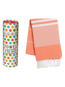 Samimi Chusta hammam "Malibu" w kolorze pomarańczowo-białym - 180 x 100 cm rozmiar: onesize. Białe apaszki i chusty Samimi, bez wzorów, z bawełny. Za 69,99 zł.