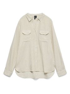 Vero Moda Bluzka w kolorze beżowo-kremowym rozmiar: XS. Brązowe bluzki Vero Moda, s, bez wzorów, z wiskozy, klasyczne, bez kołnierzyka, bez ramiączek. Za 104,99 zł.