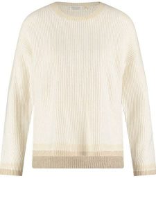 Gerry Weber Sweter w kolorze beżowym rozmiar: 40. Brązowe swetry oversize Gerry Weber, bez wzorów, ze splotem, bez ramiączek. Za 162,11 zł.