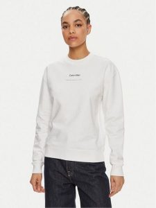 Calvin Klein Bluza Multi Logo K20K207216 Biały Regular Fit. Białe bluzy Calvin Klein, xl, bez wzorów, z bawełny, bez kaptura. Za 319,99 zł.