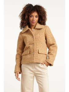Smashed Lemon Kurtka przejściowa w kolorze beżowym rozmiar: 3XL. Brązowe kurtki Smashed Lemon, xl, bez wzorów, bez kaptura. Za 173,99 zł.