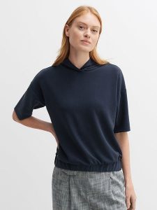 OPUS Bluza w kolorze granatowym rozmiar: 40. Niebieskie bluzy Opus, bez wzorów, z kapturem. Za 136,13 zł.
