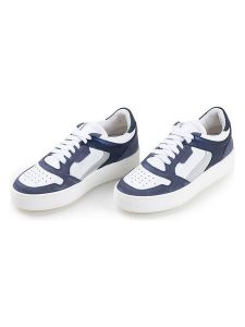 Anna Morellini Skórzane sneakersy "Iseppina" w kolorze biało-niebieskim rozmiar: 41. Białe trampki Anna Morellini, bez wzorów, bez zapięcia. Za 346,99 zł.