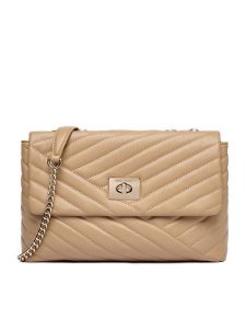 Nine West Torebka CEO-SUSAN-LA513-561 Beżowy. Brązowe torebki klasyczne Nine West, bez wzorów, z materiału, bez dodatków. Za 199,99 zł.