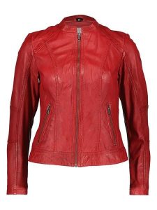 7eleven Skórzana kurtka "Colin" w kolorze czerwonym rozmiar: 38. Czerwone kurtki 7eleven, bez wzorów, ze skóry, bez kaptura. Za 434,99 zł.