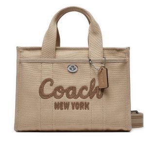 Torebka Coach. Brązowe shopper bag Coach, bez wzorów, bez dodatków. Za 679,99 zł.