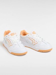 Vans Skórzane sneakersy "Upland" w kolorze biało-pomarańczowym rozmiar: 37. Białe trampki Vans, bez wzorów, bez zapięcia. Za 166,88 zł.
