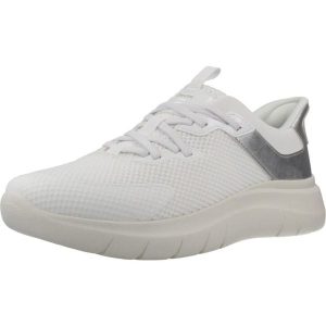 Buty GEOX D PLUMMERY PLUS Biały. Białe buty sportowe Geox, bez wzorów, z syntetyku, bez zapięcia. Za 389,99 zł.