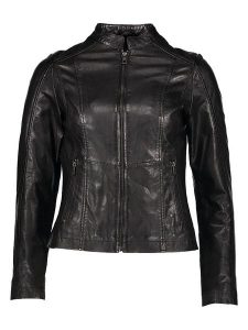 Bugatti Skórzana kurtka w kolorze czarnym rozmiar: 38. Czarne kurtki Bugatti, bez wzorów, ze skóry, bez kaptura. Za 543,90 zł.