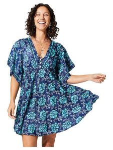 Ipanima Sukienka w kolorze granatowo-turkusowo-białym rozmiar: 34/36. Białe sukienki Ipanima, na co dzień, bez wzorów, klasyczne, bez kołnierzyka, bez ramiączek, mini, proste. Za 78,99 zł.