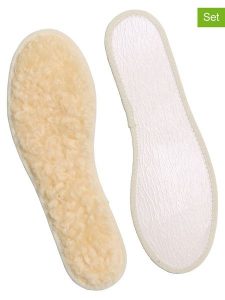 Kaiser Naturfellprodukte Wełniane wkładki (2 szt.) w kolorze beżowym do butów rozmiar: 43. Brązowe kapcie Kaiser Naturfellprodukte, bez wzorów, z materiału. Za 65,54 zł.