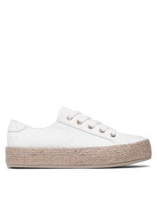 Jenny Fairy Espadryle WSK1576-05 Biały. Białe espadryle Jenny Fairy, bez wzorów, z materiału, bez obcasa. Za 99,99 zł.