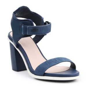 Sandały Lacoste Lonelle Heel Sandal 116 1 W Caw 7-31CAW0112003 niebieskie. Niebieskie sandały bez wzorów, z materiału, bez obcasa, na obcasie, bez zapięcia. Za 527,23 zł.