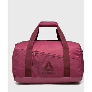 Reebok - Torba sportowa. Czerwone torby podróżne i sportowe marki Reebok, w paski, z materiału. Za 119,90 zł.