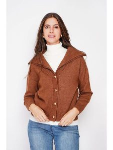 C& Jo Kardigan w kolorze jasnobrązowym rozmiar: 34. Brązowe kardigany C& Jo. Za 121,99 zł.