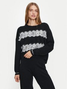 Liu Jo Sport Sweter TF4220 MS63L Czarny Regular Fit. Czarne swetry klasyczne Liu Jo Sport, l, z syntetyku, bez kołnierzyka. Za 539,99 zł.