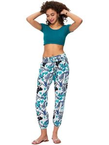 Aller Simplement Spodnie w kolorze biało-niebieskim rozmiar: 34/36. Białe spodnie z wysokim stanem Aller Simplement, bez wzorów, z bawełny, z podwyższonym stanem. Za 56,99 zł.