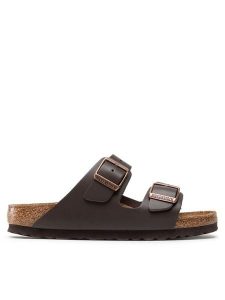 Birkenstock Klapki Arizona Bs 0051103 Brązowy. Brązowe klapki Birkenstock, bez wzorów, ze skóry, bez obcasa. Za 499,99 zł.