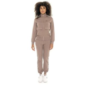 Kombinezon zimowy Leone 1947 Chic Tones Damen ze Stehkragenem i Reißverschlussem. Brązowe kombinezony LEONE 1947 APPAREL, na zimę, bez wzorów, z dresówki, sportowe, bez kołnierzyka, bez ramiączek. W wyprzedaży za 241,55 zł.