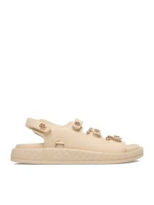 Badura Sandały EO-ALICE-LT0226-26-301 Beżowy jasny. Brązowe sandały Badura, bez wzorów, ze skóry, bez obcasa, na płaskiej podeszwie, bez zapięcia. Za 359,99 zł.