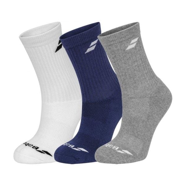 Skarpety sportowe Babolat Crew Socks 3 Pack. Białe skarpetki BABOLAT, bez wzorów. Za 65,00 zł.