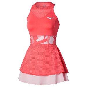 Sukienka damska Mizuno. Czerwone sukienki Mizuno, s, bez wzorów, sportowe, bez kołnierzyka, bez ramiączek, sportowe. Za 275,15 zł.