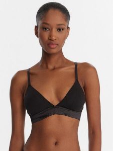 Calvin Klein Underwear Biustonosz braletka LV00QF8548 Czarny. Czarne biustonosze Calvin Klein Underwear, bez wzorów, z bawełny. Za 189,99 zł.