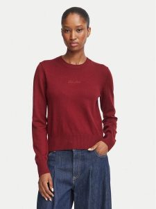 Guess Jeans Sweter W6BR01 Z1244 Bordowy Regular Fit. Czerwone swetry klasyczne Guess Jeans, xs, z jeansu, bez kołnierzyka. Za 349,99 zł.