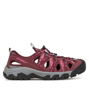 Sandały Grisport. Czerwone buty trekkingowe Grisport, bez wzorów, bez obcasa, bez zapięcia. Za 169,99 zł.