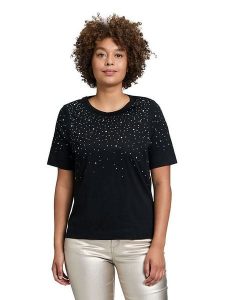 CARTOON Koszulka w kolorze czarnym rozmiar: 38. Czarne bluzki Cartoon, bez wzorów, z bawełny, bez kołnierzyka, bez ramiączek. Za 69,99 zł.