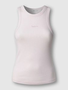 Pepe Jeans Top "Marian" w kolorze jasnoróżowym rozmiar: S. Różowe topy Pepe Jeans, s, bez wzorów, z jeansu, bez kołnierzyka, bez ramiączek. Za 69,99 zł.