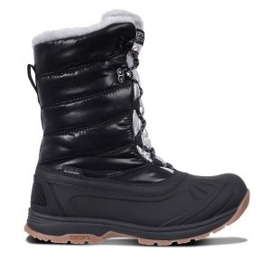Śniegowce Icepeak. Czarne buty zimowe Icepeak, bez obcasa, bez zapięcia. Za 879,99 zł.