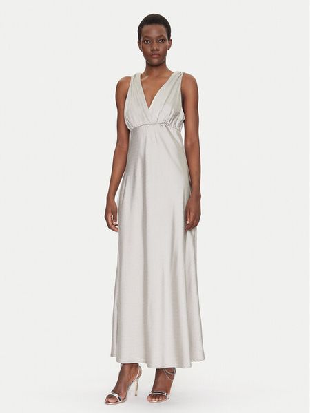 Dixie Sukienka wieczorowa AICHJMVA Srebrny Regular Fit. Szare kombinezony Dixie, l, bez wzorów, z syntetyku, wizytowe, bez kołnierzyka, bez ramiączek. Za 429,99 zł.