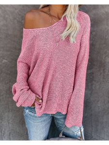 LA Angels Sweter w kolorze jasnoróżowym rozmiar: M. Różowe swetry oversize LA Angels, m, bez wzorów, ze splotem, bez ramiączek. Za 144,92 zł.