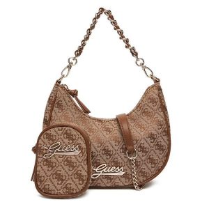 Torebka Guess. Brązowe torebki klasyczne Guess, z aplikacjami, bez dodatków. Za 279,99 zł.